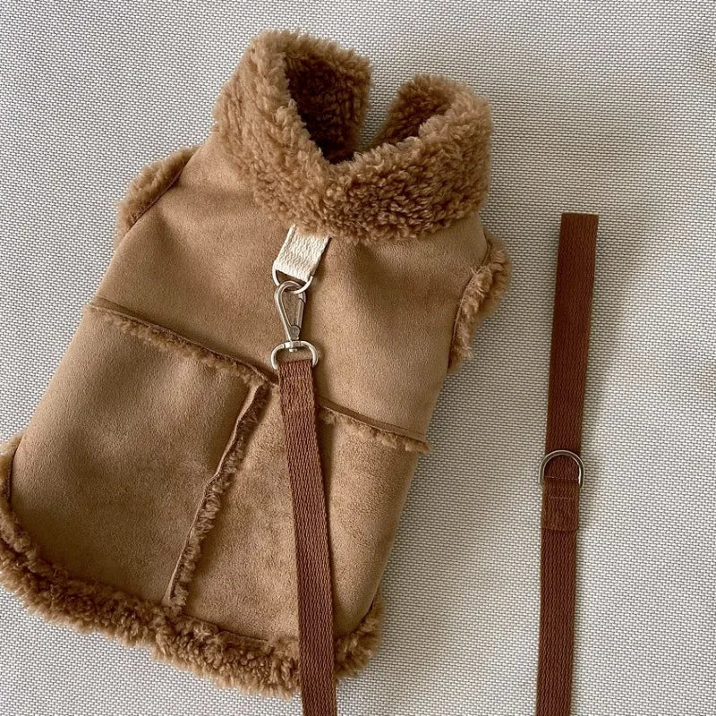 강아지옷 Dog Vests Winter Plush Warm Pet Dog Clothes For Small Medium Dogs Jackets Puppy Clothing Yorkshire Terrier ropa para perros
