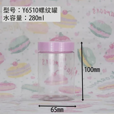 Wholesale 50pcs Empty PET Jars Clear Cosmetic Container Sael Food Jar With Macaron Color Lid Face Cream Sample Pot Container