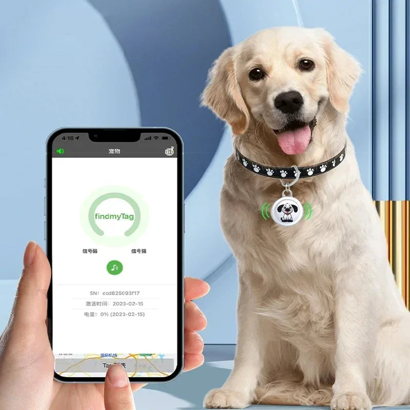 New AirTag Dog Collar Tracker, Anti-Lost GPS Mini Smart Pet Locator, Find My Pet Bluetooth Activity Tracker for Dogs Cats