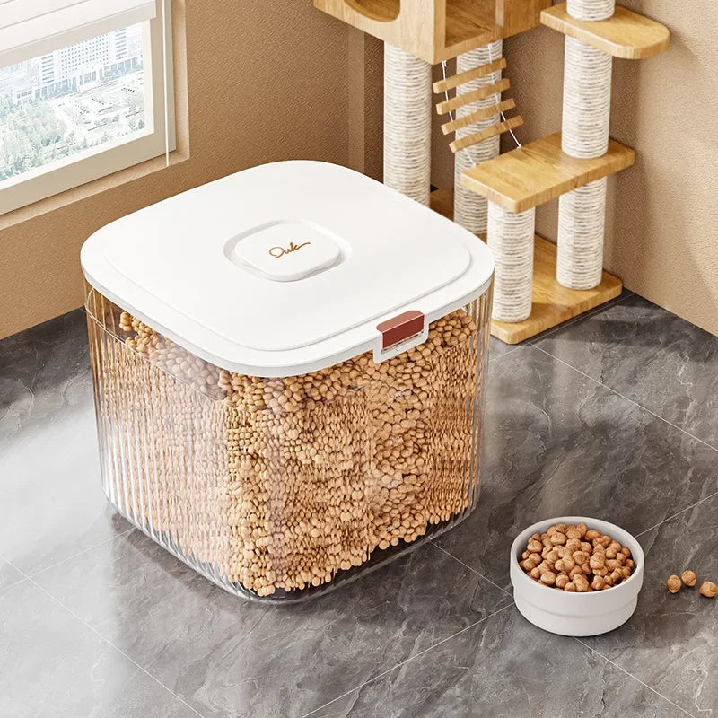 Pet Food Storage Bucket Dog Food Bucket Moisture-proof Storage Cat Box With Lid