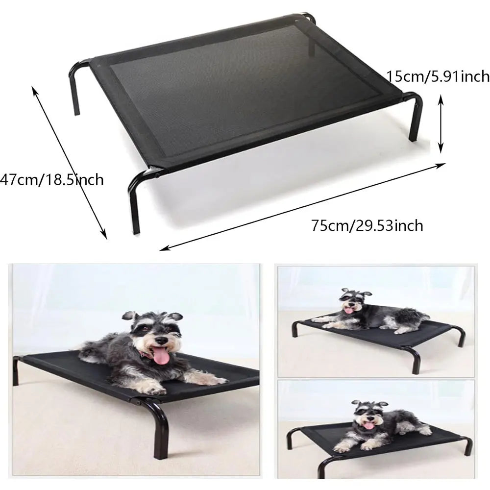 BRIEFNESS Waterproof Elevated Dog Bed with Non-Slip Feet, Breathable Mesh Washable Indoor/Outdoor Pet Sofa Bed for Camping Cats