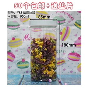 Wholesale 50pcs Empty PET Jars Clear Cosmetic Container Sael Food Jar With Macaron Color Lid Face Cream Sample Pot Container