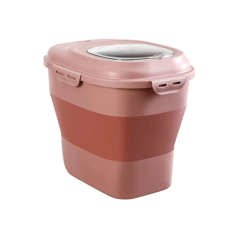Hot Selling Dog Food Storage Container Collapsible Dog Food Container with Airtight Lids Wheels Large Pet Food Storage