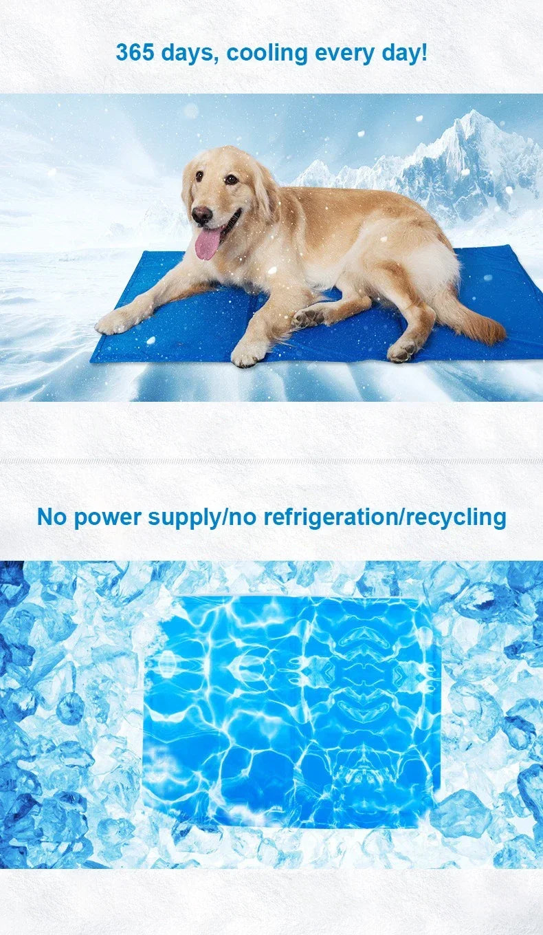 New Pet Ice Bed Mats Cushion Dogs Cats Summer Cooler Sleeping Pad Wear-resistant Heat Relief Cooling Sponge Gel Pet Supplies