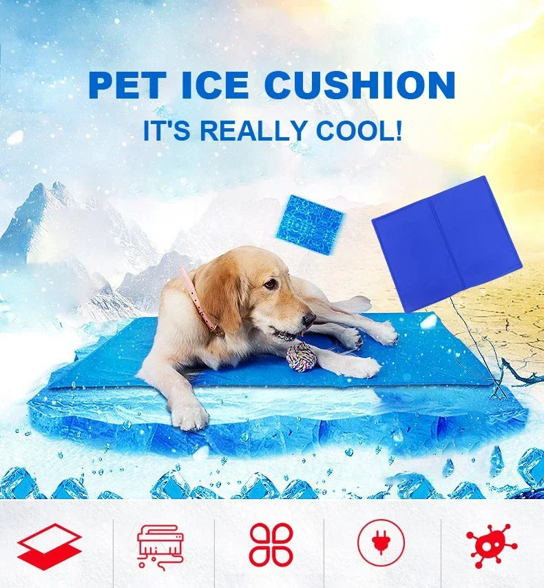New Pet Ice Bed Mats Cushion Dogs Cats Summer Cooler Sleeping Pad Wear-resistant Heat Relief Cooling Sponge Gel Pet Supplies