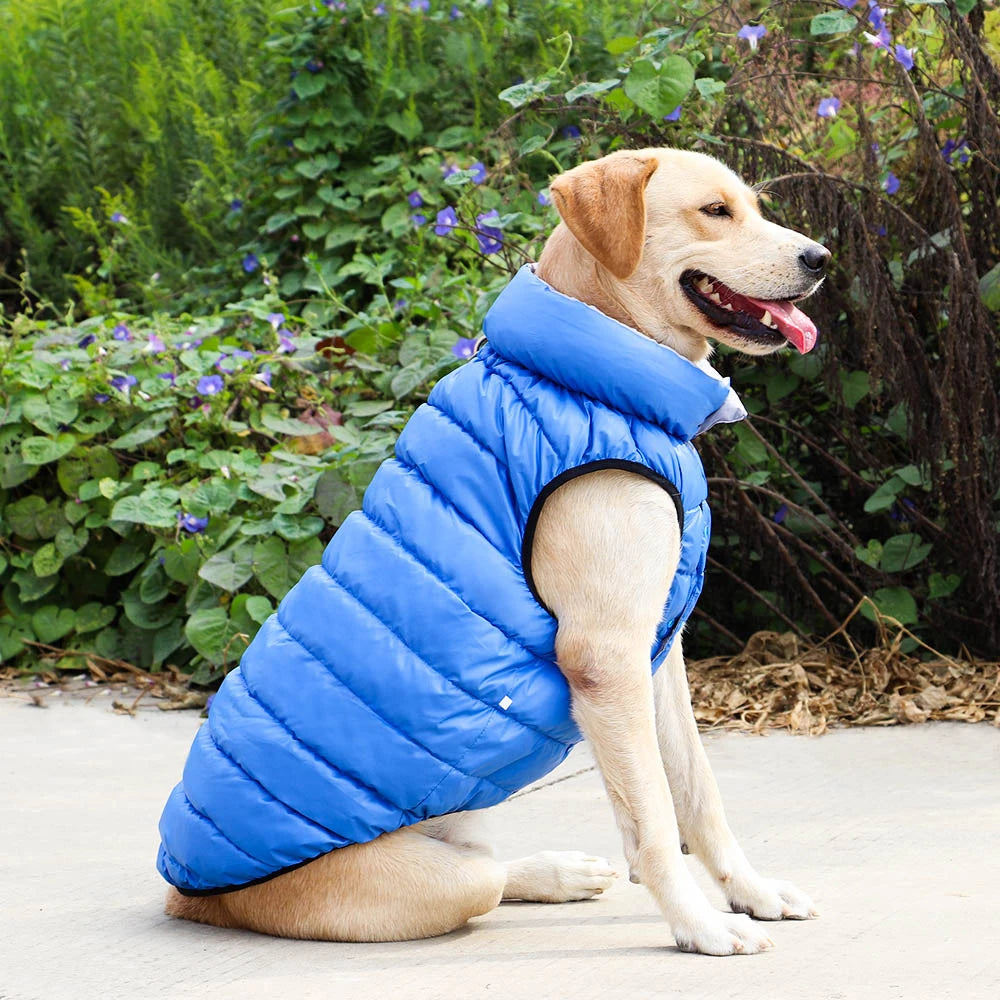 Soft Winter Dog Jacket Clothes Reversible Winter Dogs Vest Coat Thick Pet Clothing Waterproof Outfit for Small Medium Large Dogs