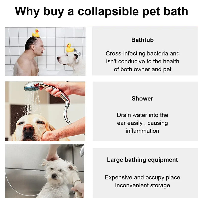 Pet Swimming Pool Foldable Summer Swimming Pool Outdoor Non-slip Pet Bath Pet Cleaning Water Basin Pet Supplies 50/80/120/160cm
