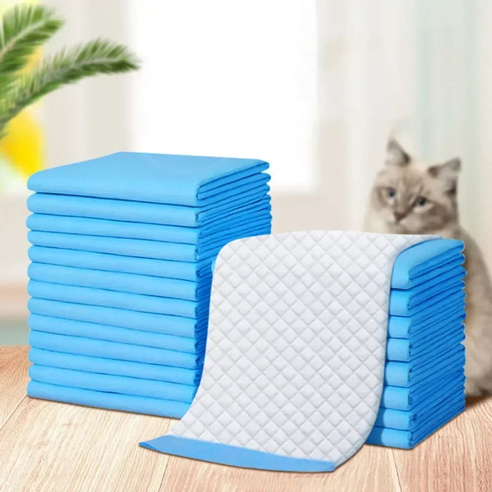 100PCS Thickened Absorbent Dog Puppy Training Pads Pet Disposable Diapers Cat Dog Pee Pads Leak-Proof Pet Urine Mat Quick Dry