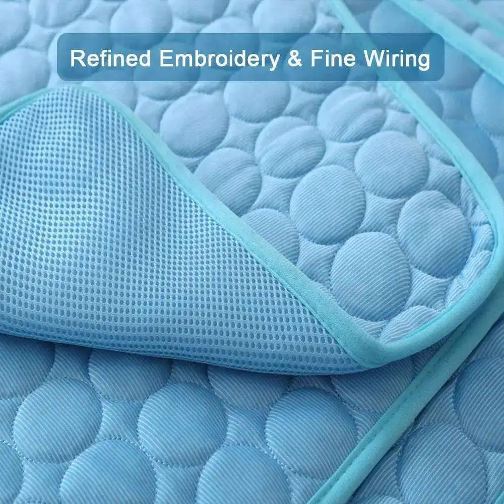 Cooling Dog Mat Summer Pad Mat For Dogs Cat Ice Silk Blanket Sofa Breathable Pet Dog Bed Summer Washable For Small Large Dog Cat