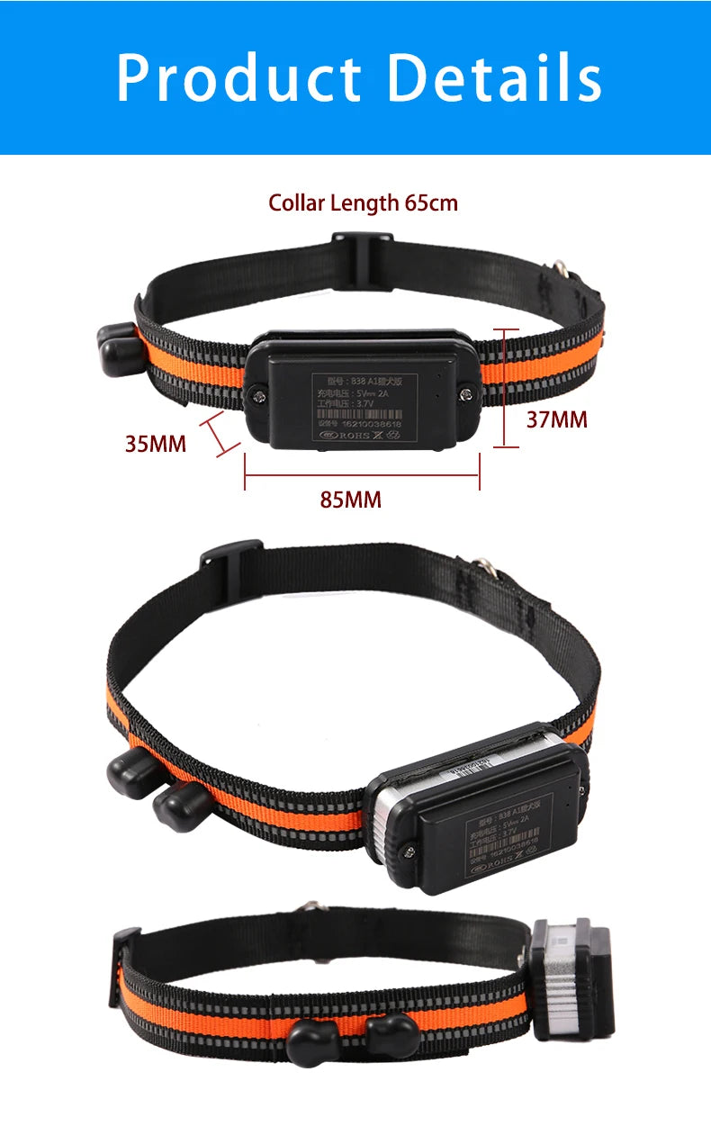 4G Smart Pet Locator Collar, Hunting Dog GPS Tracker Anti-Lost Live Location Free APP 60 Days Standby Waterproof Dog Find Device