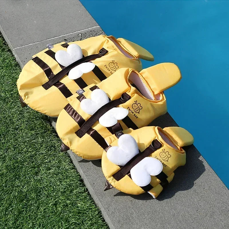 2025 Summer Dog Swimsuit & Life Jacket - Cute Bee Swim Vest, Waterproof Pet Safety Harness for Pool/Beach, Puppy Swimwear