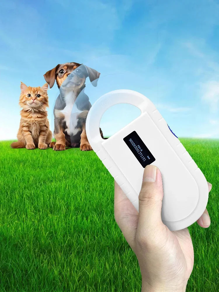 5YOA Pet Scanner OLED Display ISO11784/5 Animal Pet ID Reader Chip Transponder USB RFID Handheld Microchip Scanner for animals
