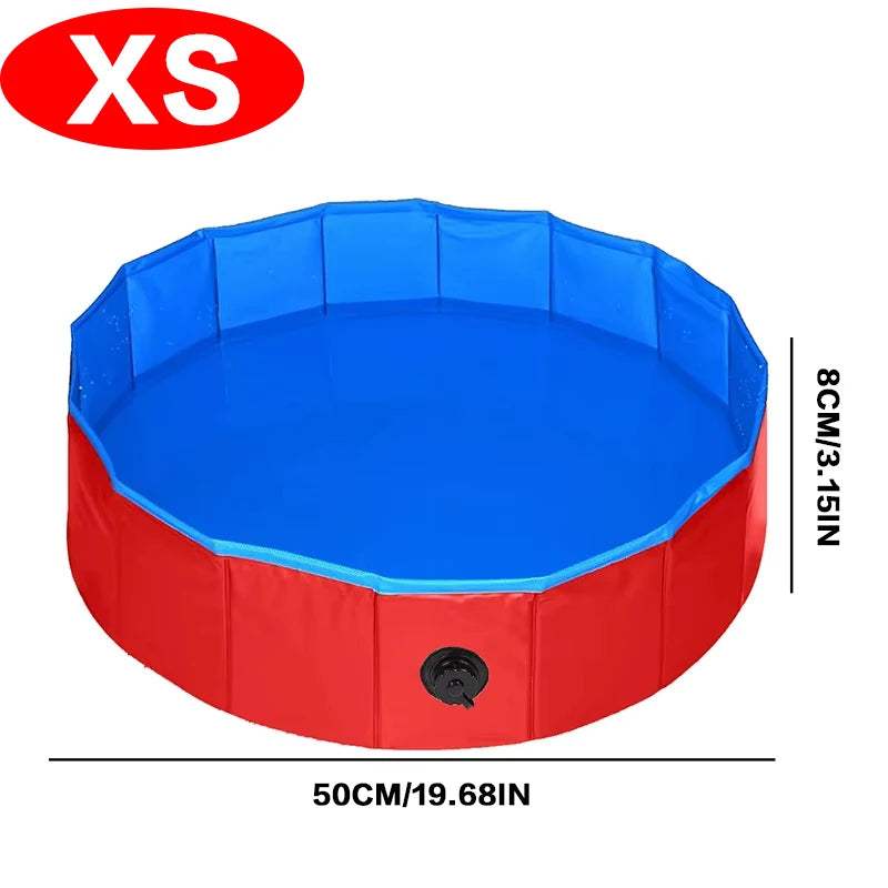 Pet Swimming Pool Foldable Summer Swimming Pool Outdoor Non-slip Pet Bath Pet Cleaning Water Basin Pet Supplies 50/80/120/160cm