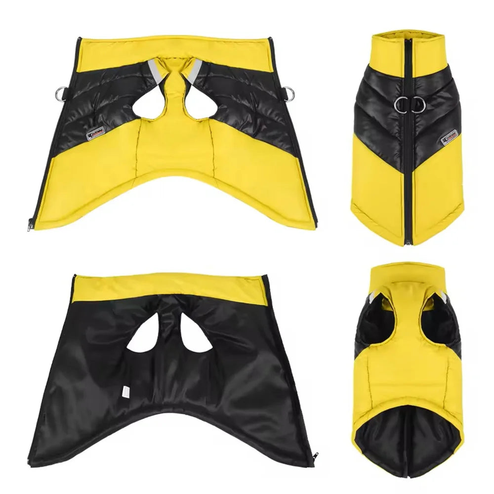 Warm Waterproof Cotton Winter Dog Jacket Vest for Small to Large Dogs Puppy French Bulldog Chihuahua York Pet Costume