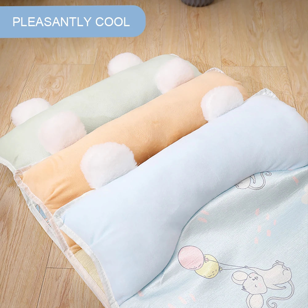 Summer Cooling Pet Mat – Ice Silk Dog Cat Bed Breathable Anti-Slip Cushion for Hot Weather, Washable Comfort for Small Medium