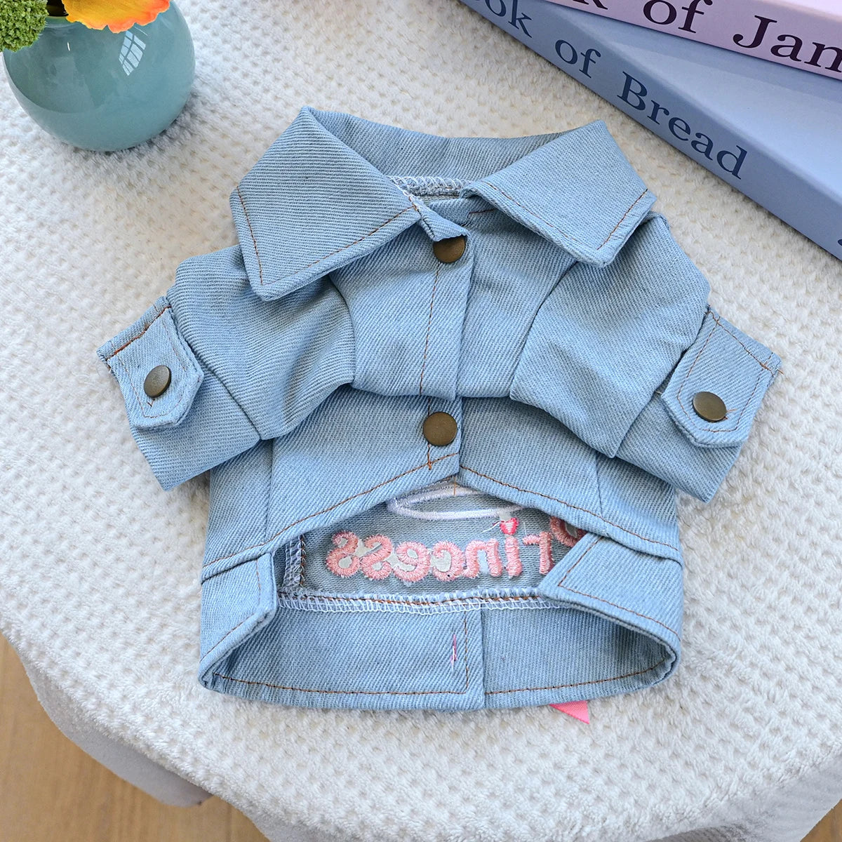 Little Princess Jacket Pet Clothes Dog Cat Anti-hair Loss Summer Blue Handsome Towable Vest