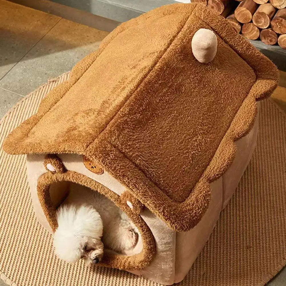 Thickened Pet Warm House Cat And Dog House Winter Warm Universal For All Seasons Detachable And Washable Cute New Comfortable