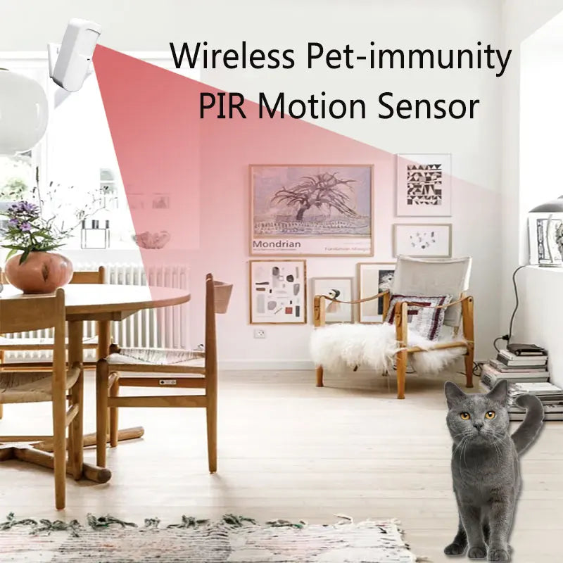 433MHz Wireless Pet-immunity PIR Motion Sensor Detector 15kg Pet Immune EV1527 Code Smart Home Security Host Alarm Accessories