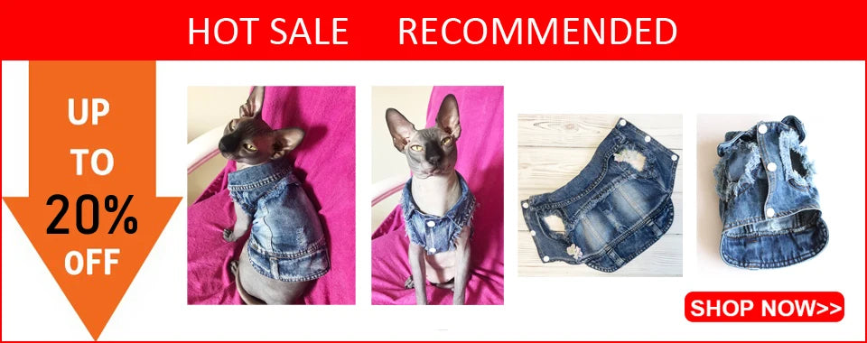 Pet Clothes for Small Medium Dogs Cool Dog Denim Jacket Puppy Sleeveless Dark Washed Jeans Costume Spring Lapel Pet Coat