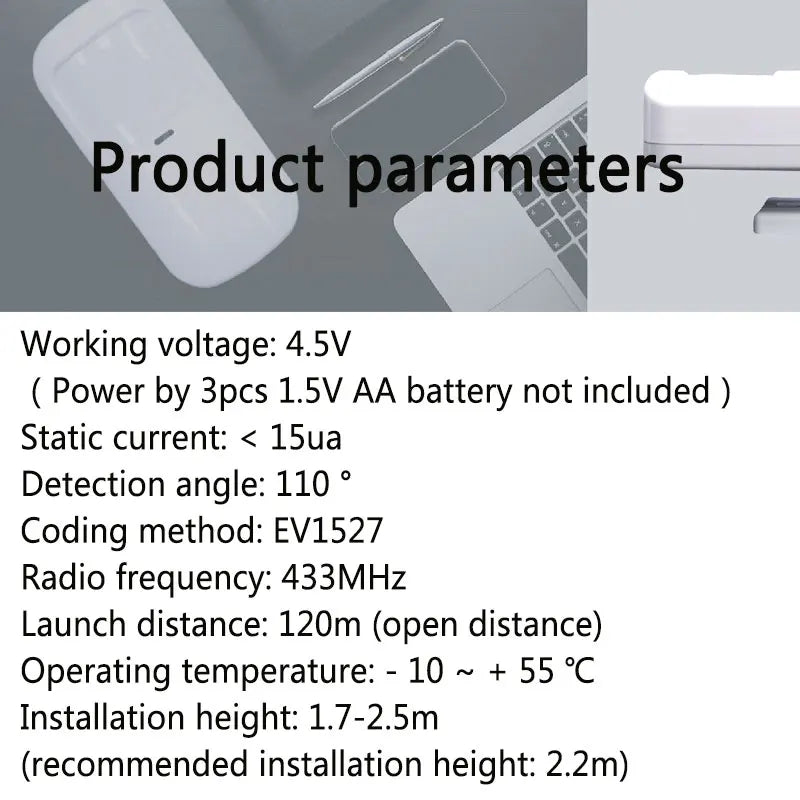 433MHz Wireless Pet-immunity PIR Motion Sensor Detector 15kg Pet Immune EV1527 Code Smart Home Security Host Alarm Accessories