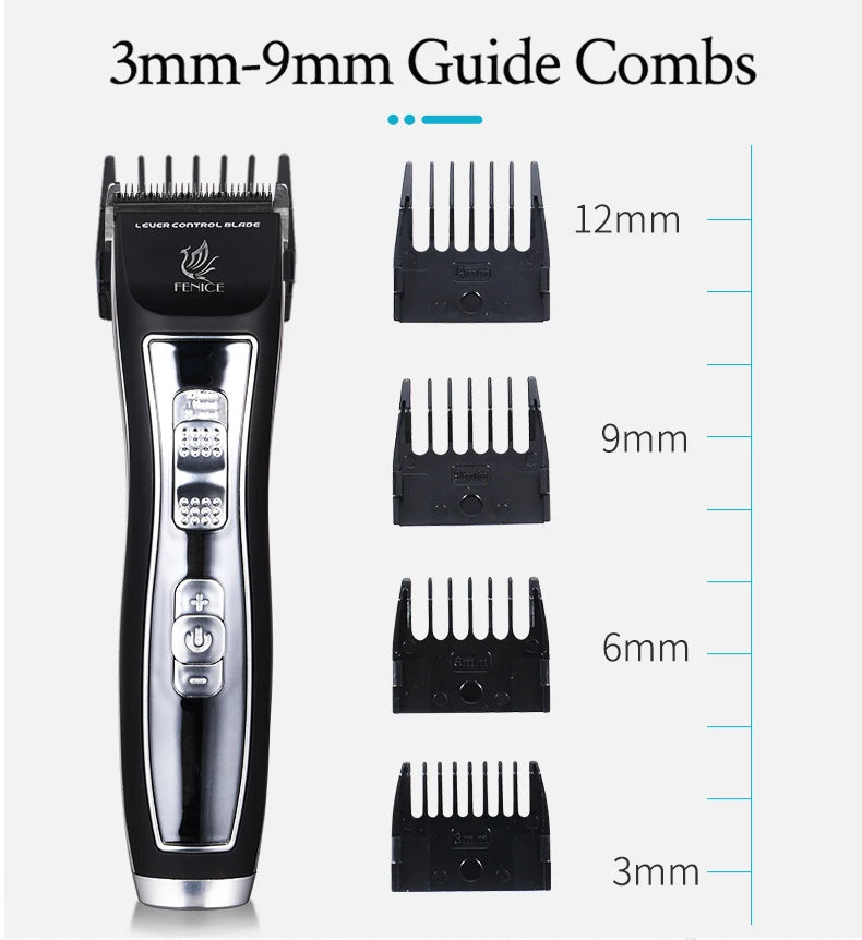 Fenice Electrical Pet Clipper Machine Grooming Kit Rechargeable Pet Cat Dog Hair Trimmer Shaver Set Animals Hair Cutting