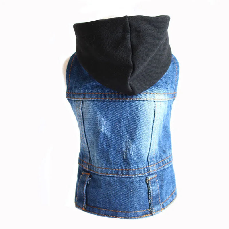 XS-2XL Denim Dog Clothes Cowboy Pet Dog Coat Puppy Clothing For Small Dogs Jeans Jacket Dog Vest Coat Puppy Outfits Cat Clothes