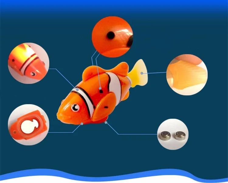 New Funny Swimming Electronic fish Activated Battery Powered Toy  Pet for Fishing Tank Decorating toys