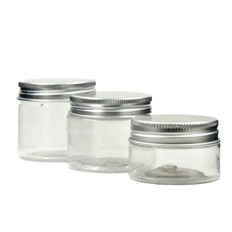 1oz 30ml/50ml/60ml/80g round plastic pet jar with gold aluminium cap ,cream    Storage sample Cosmetic  Packaging,container,pot