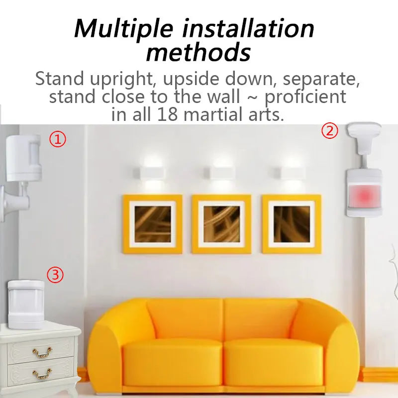 433Mhz Wireless PIR Motion Sensor Infrared Detector For Home Alarm System Intelligent Smart Home Pet Immunity With Battery