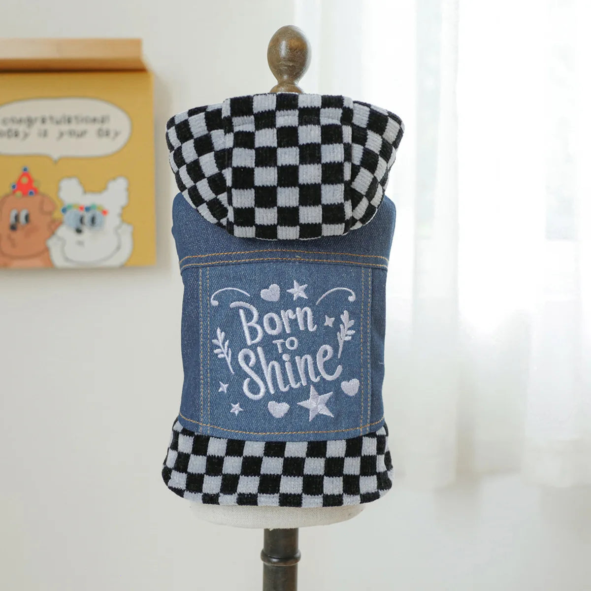 Pet Clothing Spring And Autumn Handsome Cool Cowboy Coat Suitable Cute Rock Roll Denim Clothing for Small and Medium sized Dogs