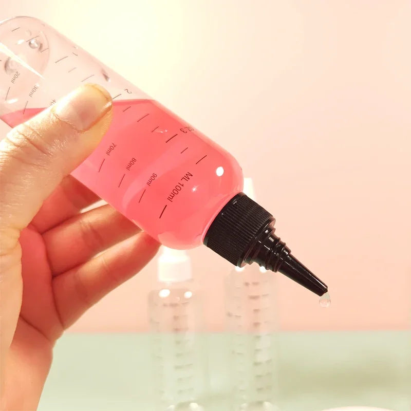 5Pcs 30/60/100/120/250/500ml Empty PET Plastic Ink Bottles With Screw-On Lids Refillable Liquid Oil  Dropper Bottles Container