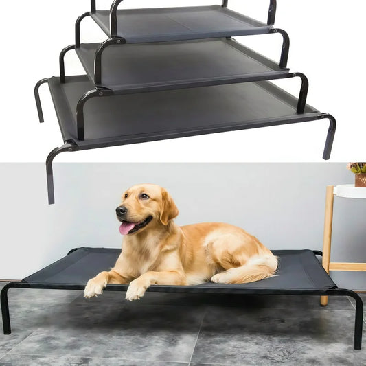 BRIEFNESS Waterproof Elevated Dog Bed with Non-Slip Feet, Breathable Mesh Washable Indoor/Outdoor Pet Sofa Bed for Camping Cats