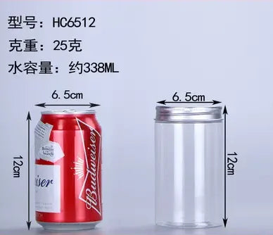 Wholesale 10/30/50pcs Empty Plastic Clear Cosmetic Jars PET Food Jar Makeup Container With Silver aluminum lid Seal Food Cans