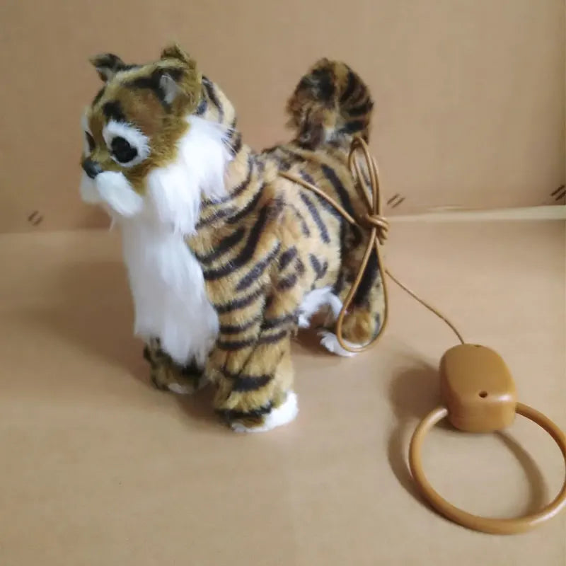 Robot Cat Electronic Plush Cat Singing Songs Dog Walk Electric Kitten Leash Control Music Kitty Pet Cute Animal Toy Kids Gift
