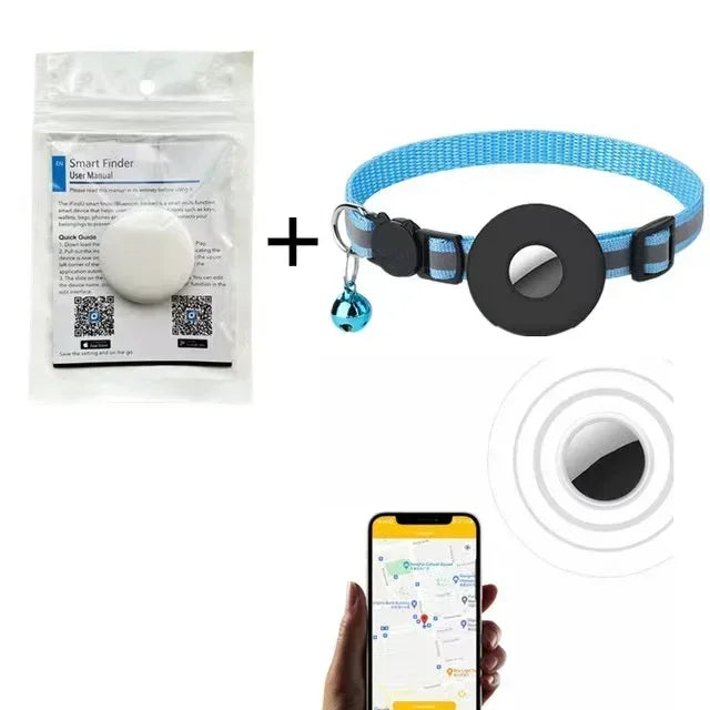 Bluetooth Cat Dog Pet Anti-lost Tracker Pet GPS Tracker Smart Locator Dog Brand Pet Detection Wearable Tracker Reflective Collar