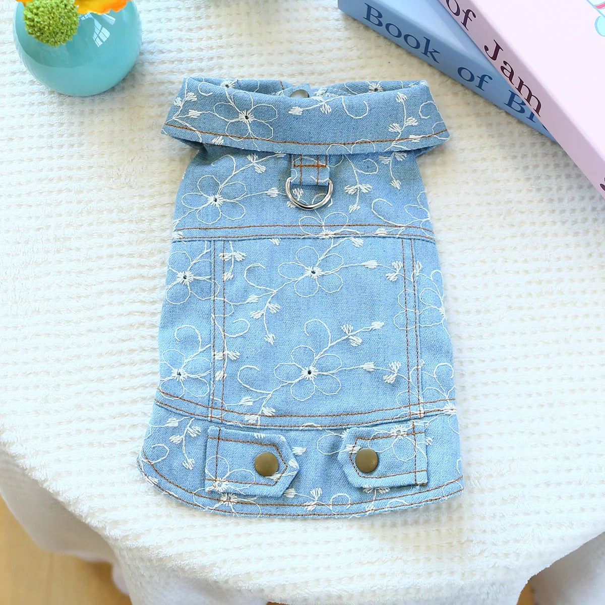 Denim Doggie Pet Jacket Sleeveless Vest Jeans Coat Autumn Spring Wear Apparel For Small Medium Dog XS XL Cat Puppy Clothes Goods