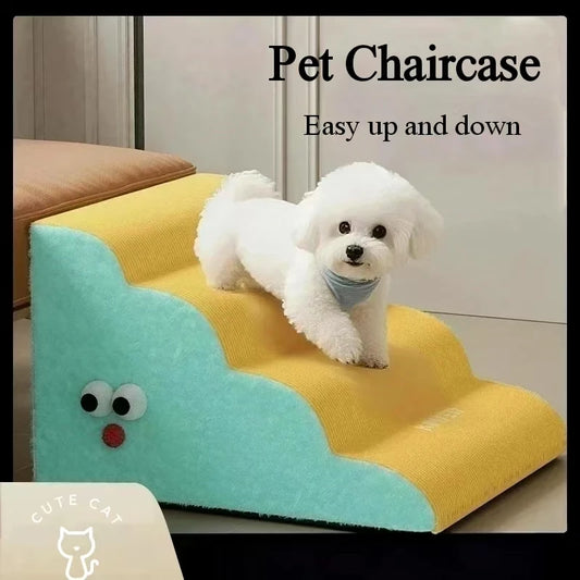 Pet 2/3 Step Stair Dog/Cat Ramp Ladder Memory Foam Sponge Dogs Sofa Removable and Washable Training Pet Ramp Stairs Pet Supplies