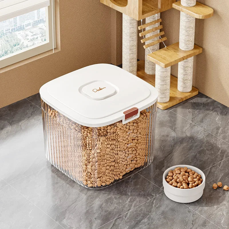 Pet Food Storage Bucket Dog Food Bucket Moisture-proof Storage Cat  Box With Lid