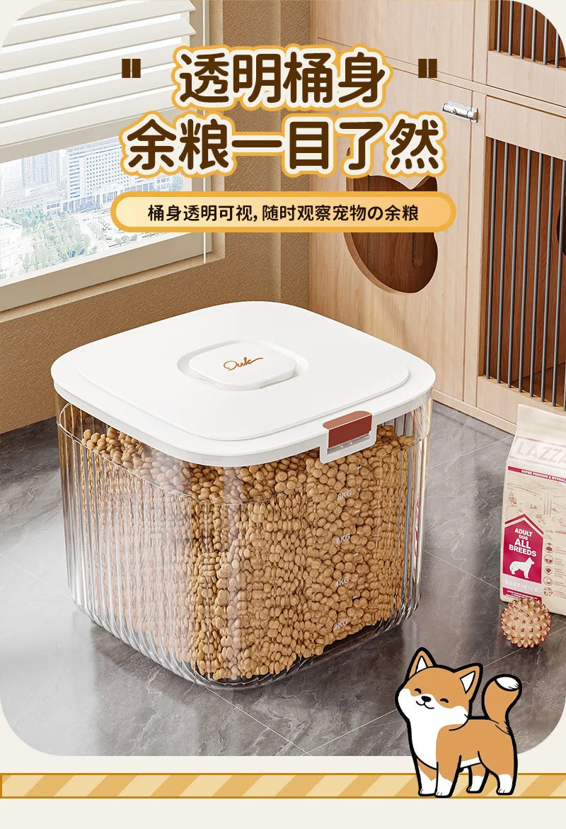 Pet Food Storage Bucket Dog Food Bucket Moisture-proof Storage Cat  Box With Lid