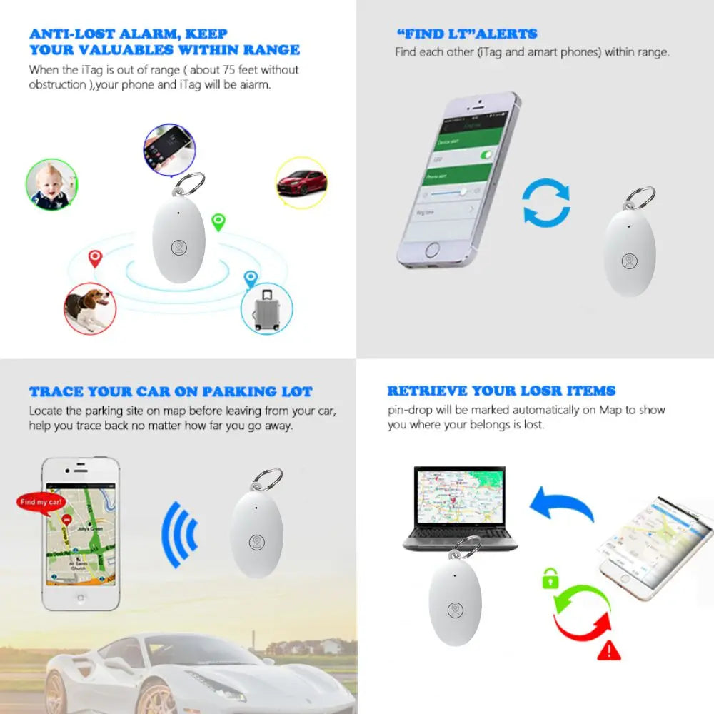 Mini GPS Tracker Device Anti-Lost Mobile Phone Smart Search Pet Kids Bag Key Smart Bluetooth Finder locator Anti-lost Equipment