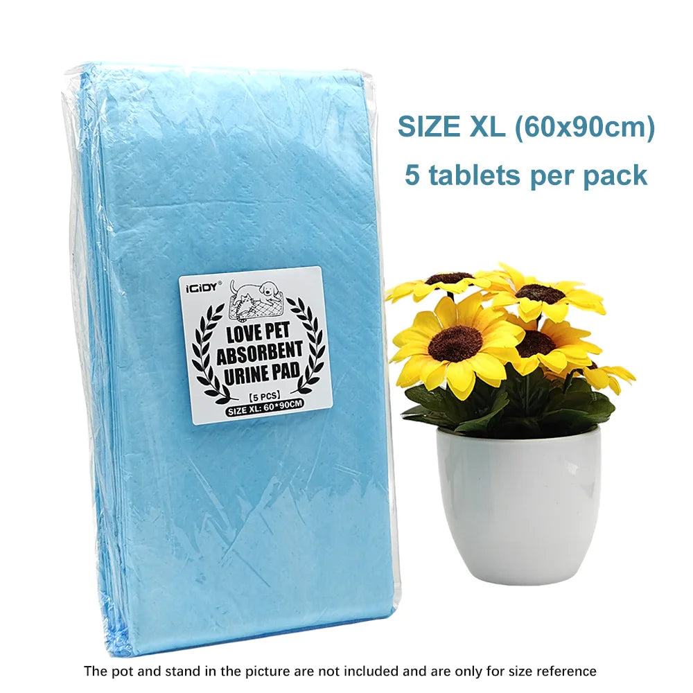 Pet urine pad, disposable absorbent pad, non-woven fabric + absorbent resin, super absorbent, 4 sizes, pet hygiene products