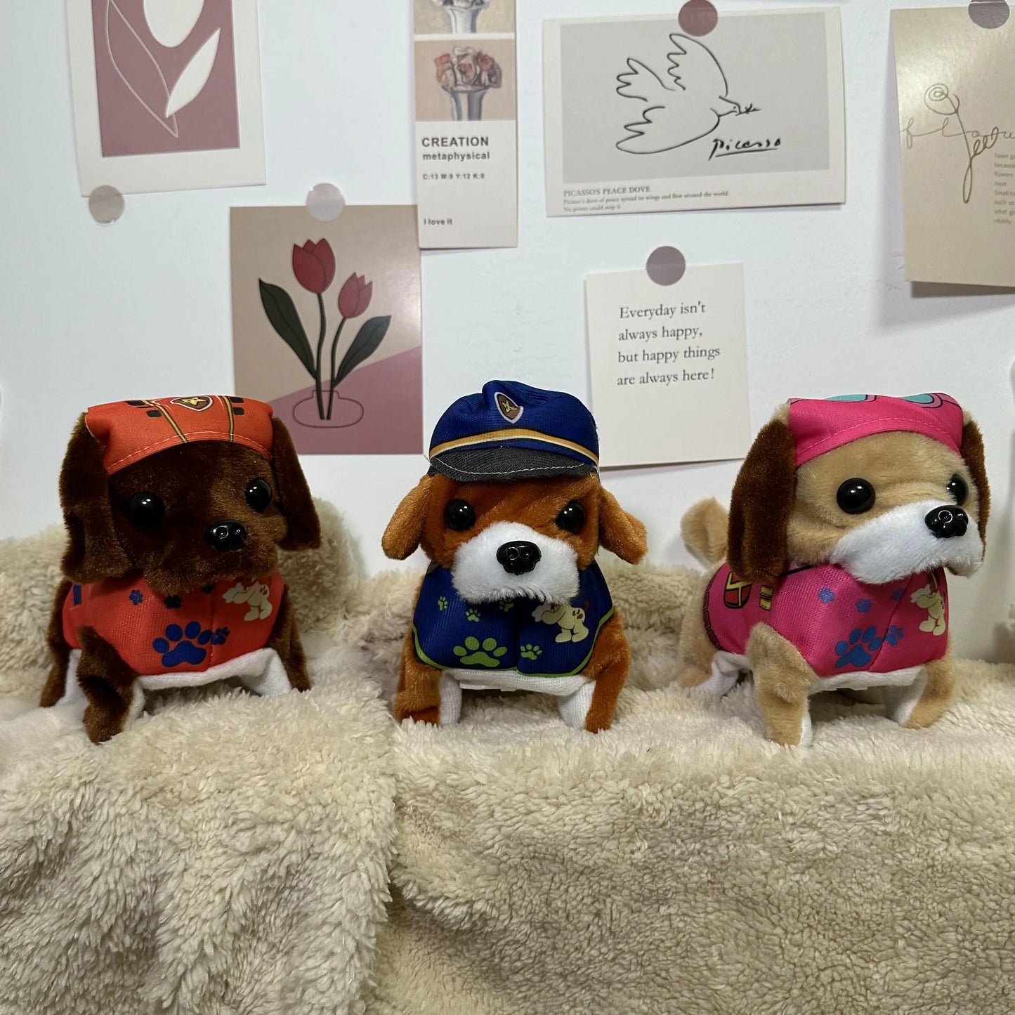 Electric Puppy Stuffed Animal Electronic Interactive Toy Walking and Barking Pet Birthday Gift Christmas Gift