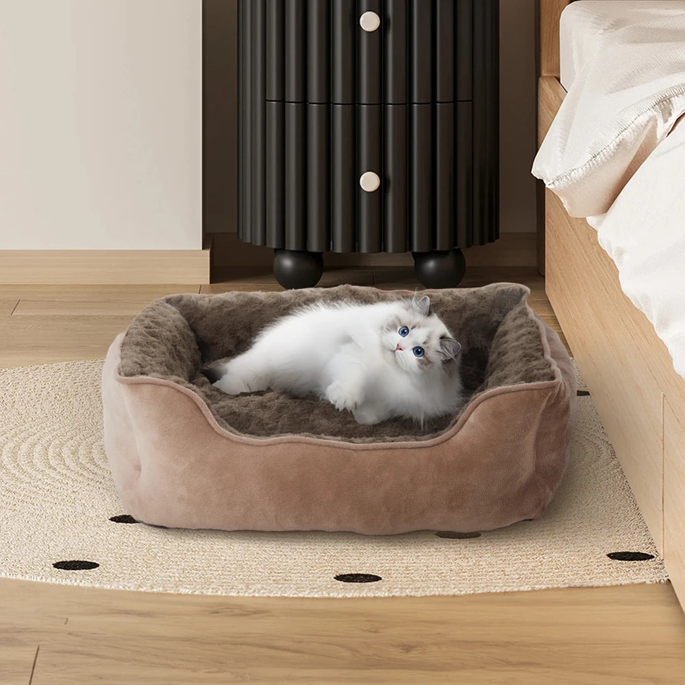 Tieker Furry Pet Bed Cat Bed Dog Bed Sleeping Mat Suitable for Large, Medium and Small Pets