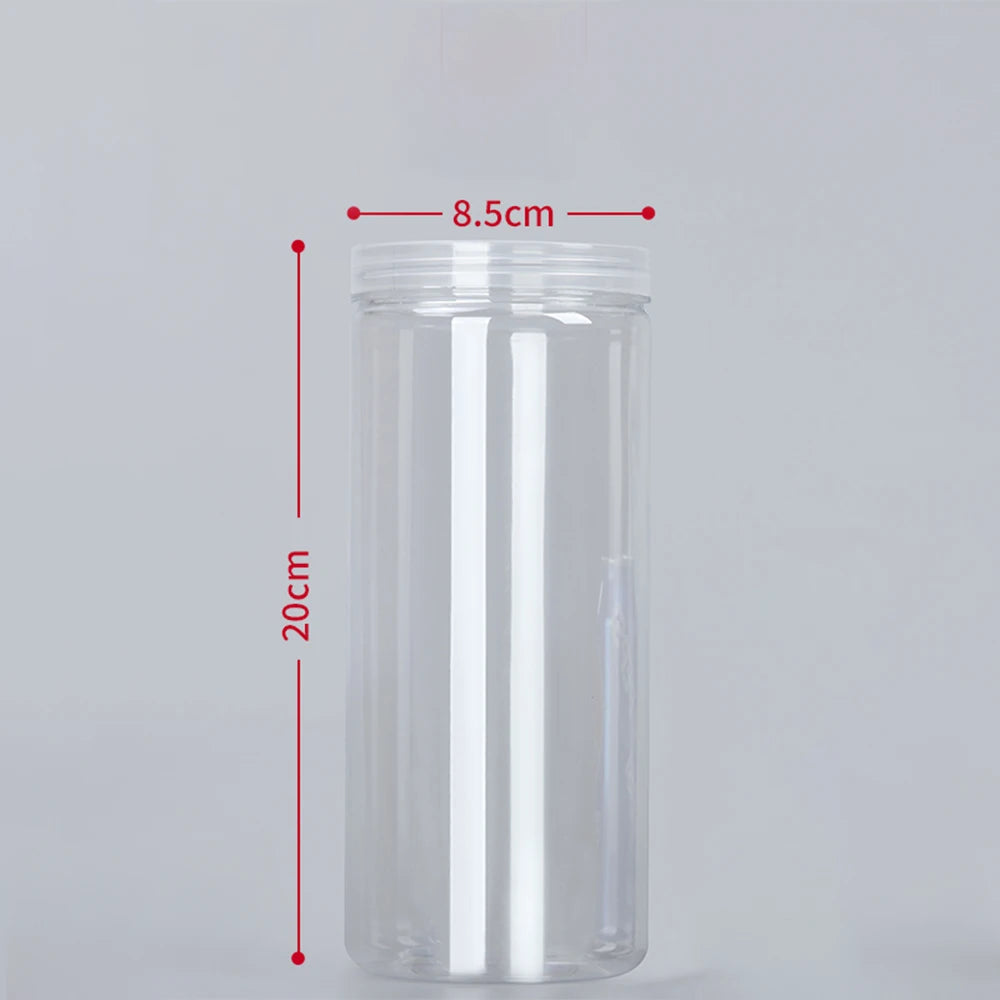 10pcs 500ml 1000ml Plastic Food Jar with Lid PET Seal Pot Empty Food Canister Storage Container Travel