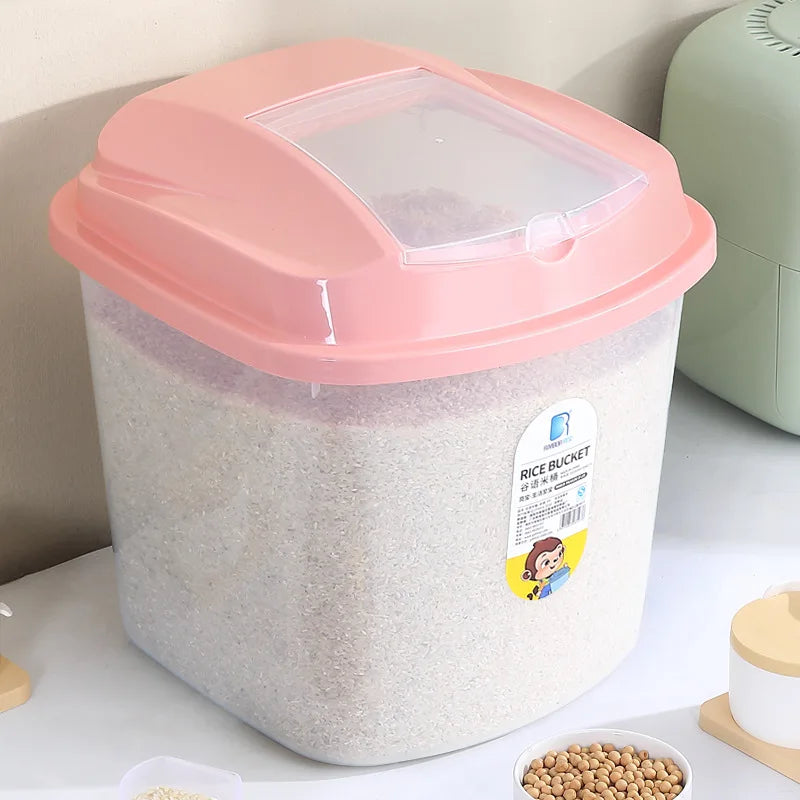 Rice Storage Container 25kg Airtight Dog Pet Dry Grain Rice Food Storage Containers With Insect-resistant Lid Large