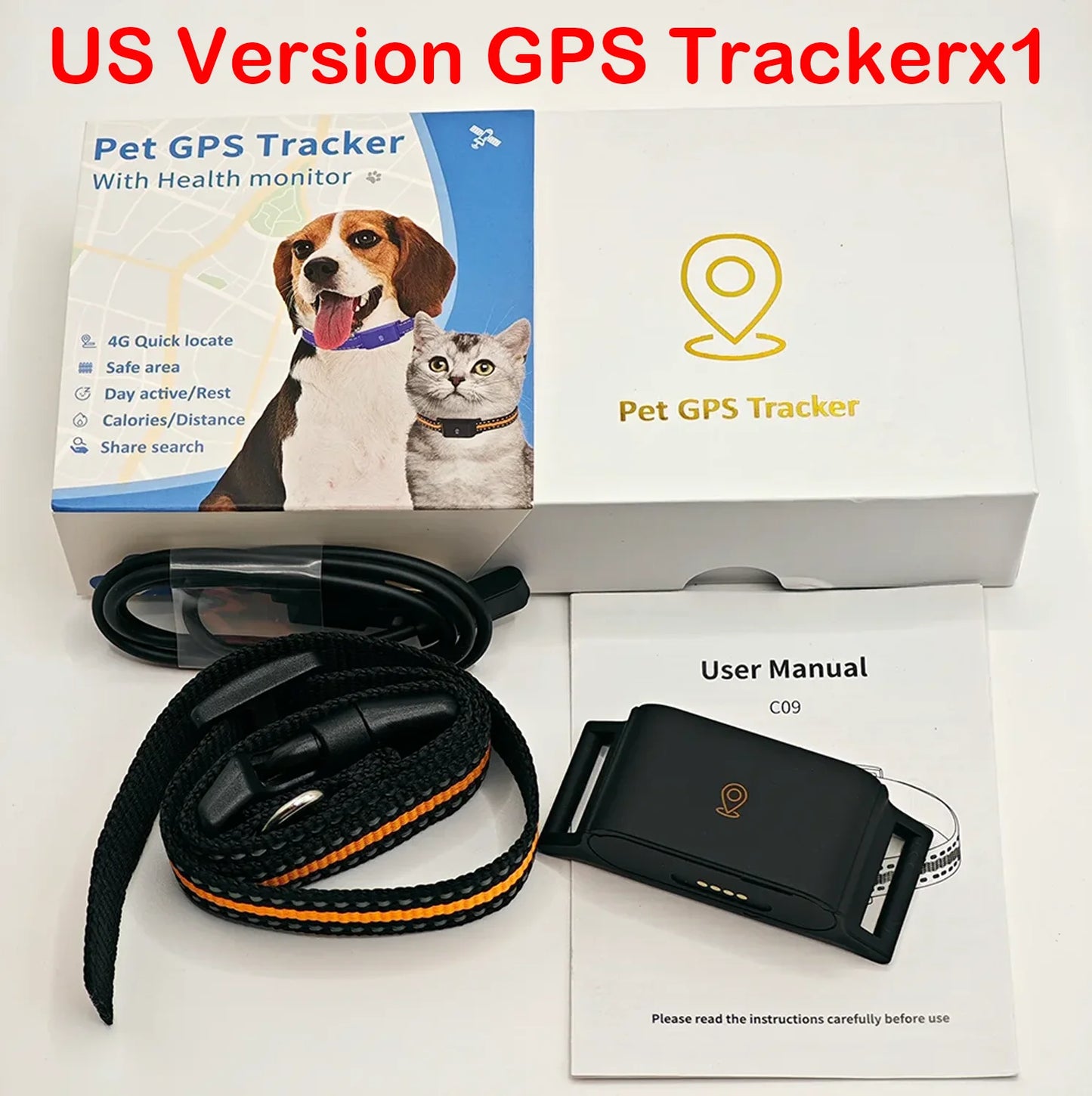 VerdantTrace IP67 Waterproof 4G GPS Animal Tracker Collar Anti-Lost Real Time Tracking Dog Cat Locator Pet Fashion Neck Collar