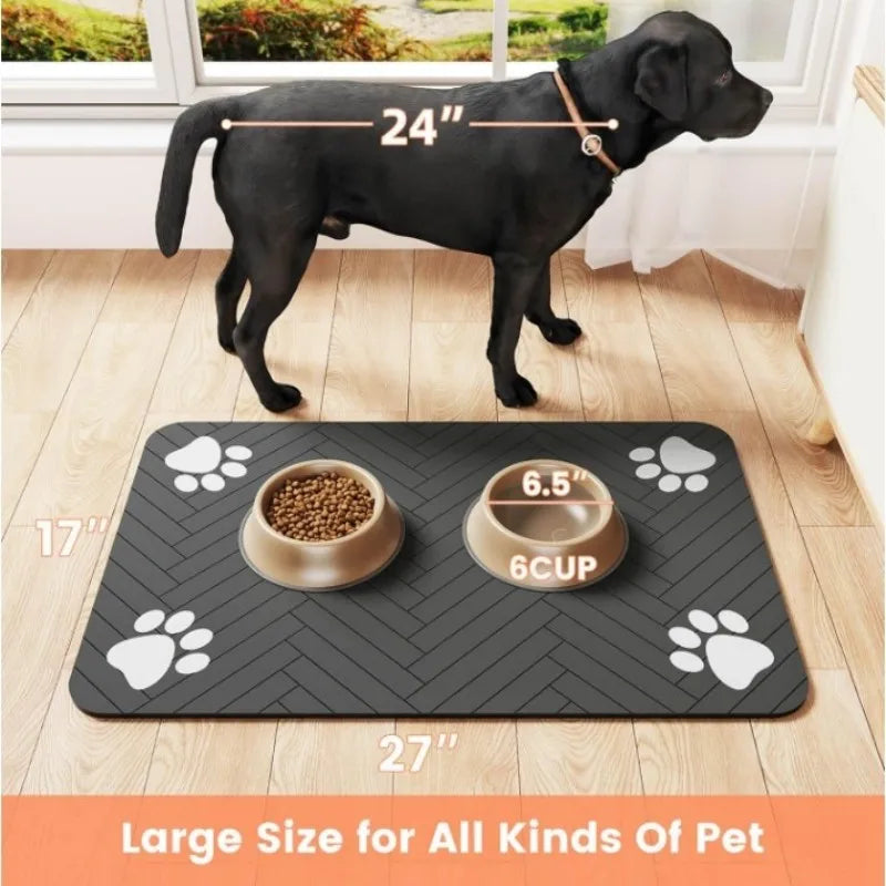 VIKAMA Pet Floor Mat Pvc Waterproof Mat For Dog House Dirt Resistant Easy To Care Mat Pet Feeding Splash Proof Leak Proof Mat