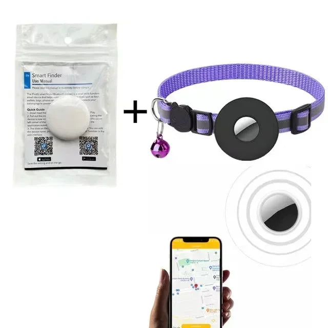 Bluetooth Cat Dog Pet Anti-lost Tracker Pet GPS Tracker Smart Locator Dog Brand Pet Detection Wearable Tracker Reflective Collar