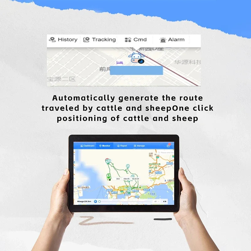 H502 GPS Pet Tracker Quality Intelligent Waterproof  Solar Energy Electronic Cattle Sheep Positioning Locator Android Compatible