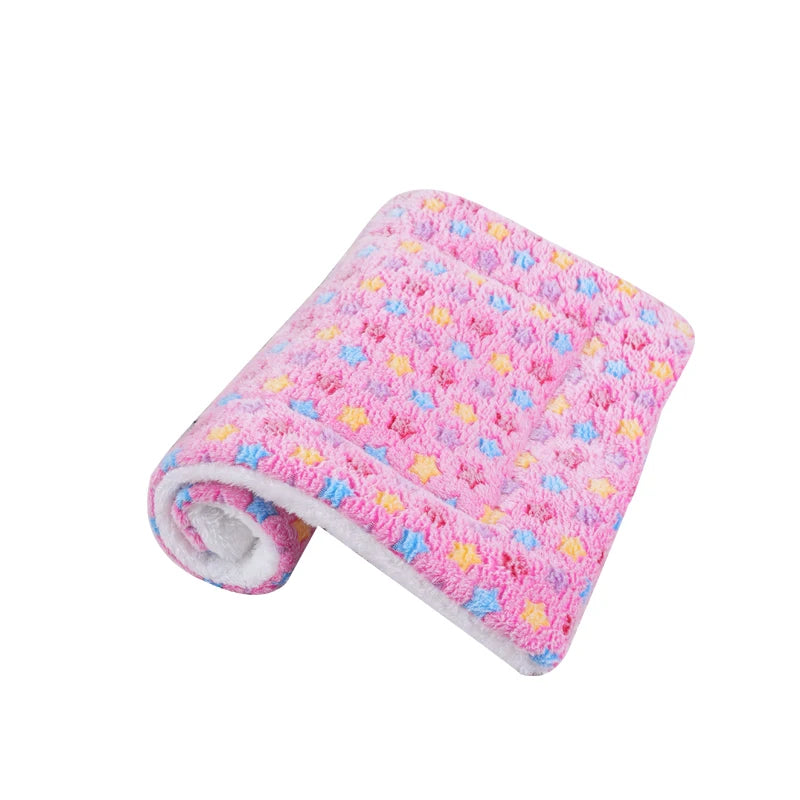Dogs Bed Flannel Thickened Blanket Cushion Washable Dog Puppy Bed Accessories Medium Pet Large Basket Small Mat Warm Sofa Kennel